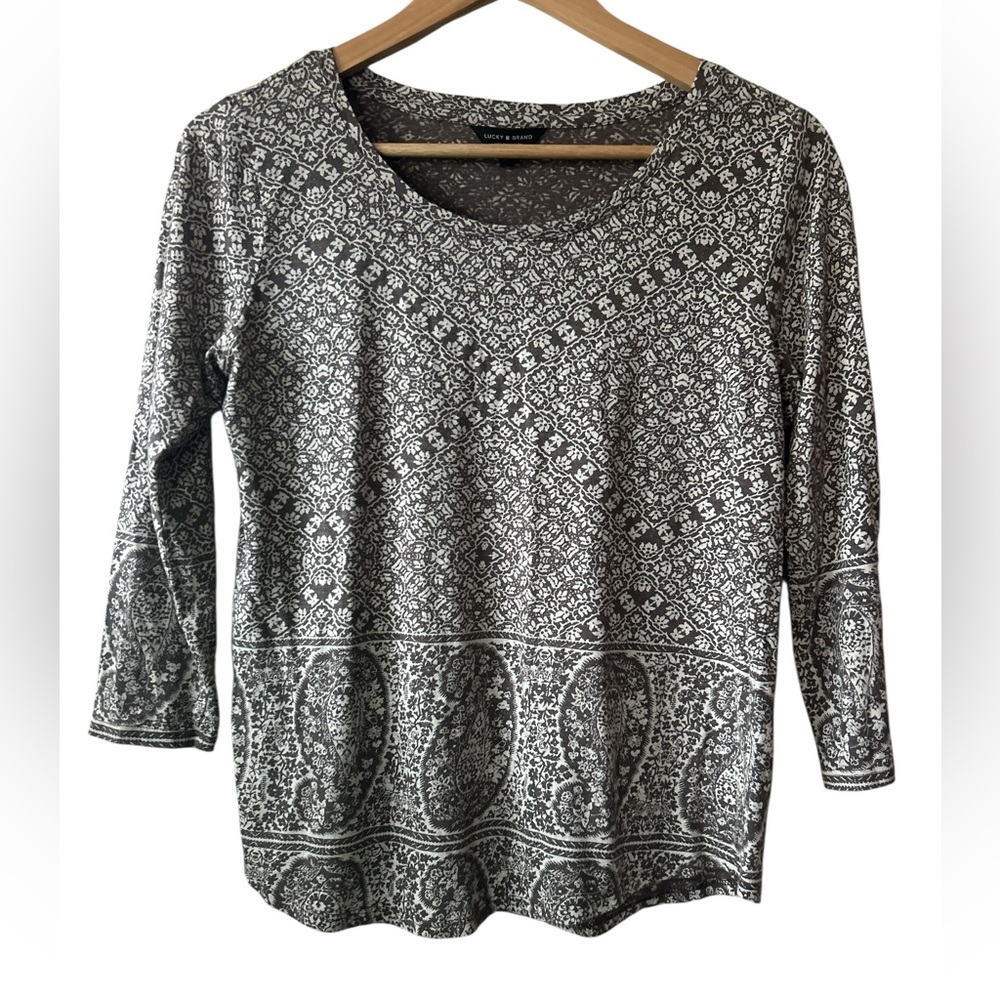 Lucky Brand Floral Paisley Boho Revival Shirt Women’s Medium
